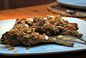 Kaninchen in Mandelsauce