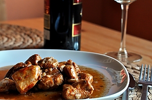 H&auml;hnchen in Sherry-Knoblauch-Sauce