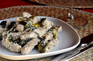 Geschnetzeltes in Pfefferrahmsauce